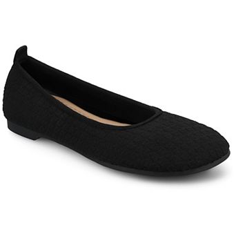 Journee Aria Women's Knit Round Toe Flats