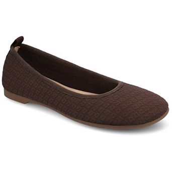 Journee Aria Women's Knit Round Toe Flats