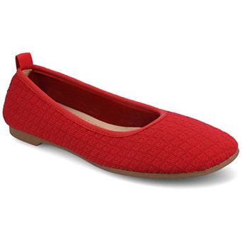 Journee Aria Women's Knit Round Toe Flats