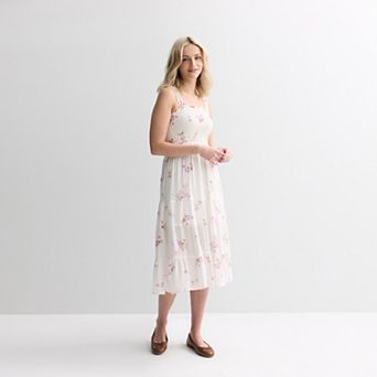 Juniors' Live To Be Spoiled Smocked Bodice Midi Dress
