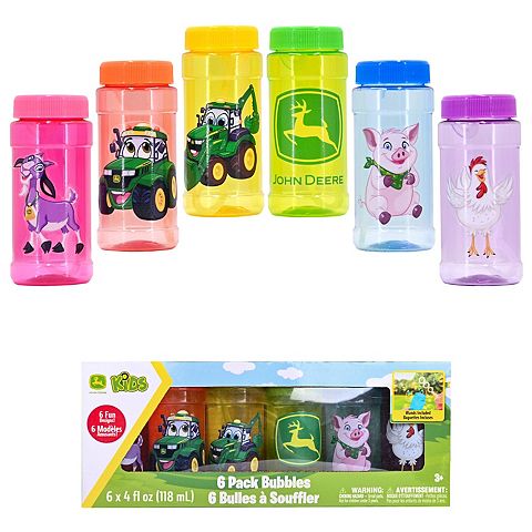 Детские игрушки Sunny Days Entertainment 6-Pack John Deere Bubble Bottles 4oz.