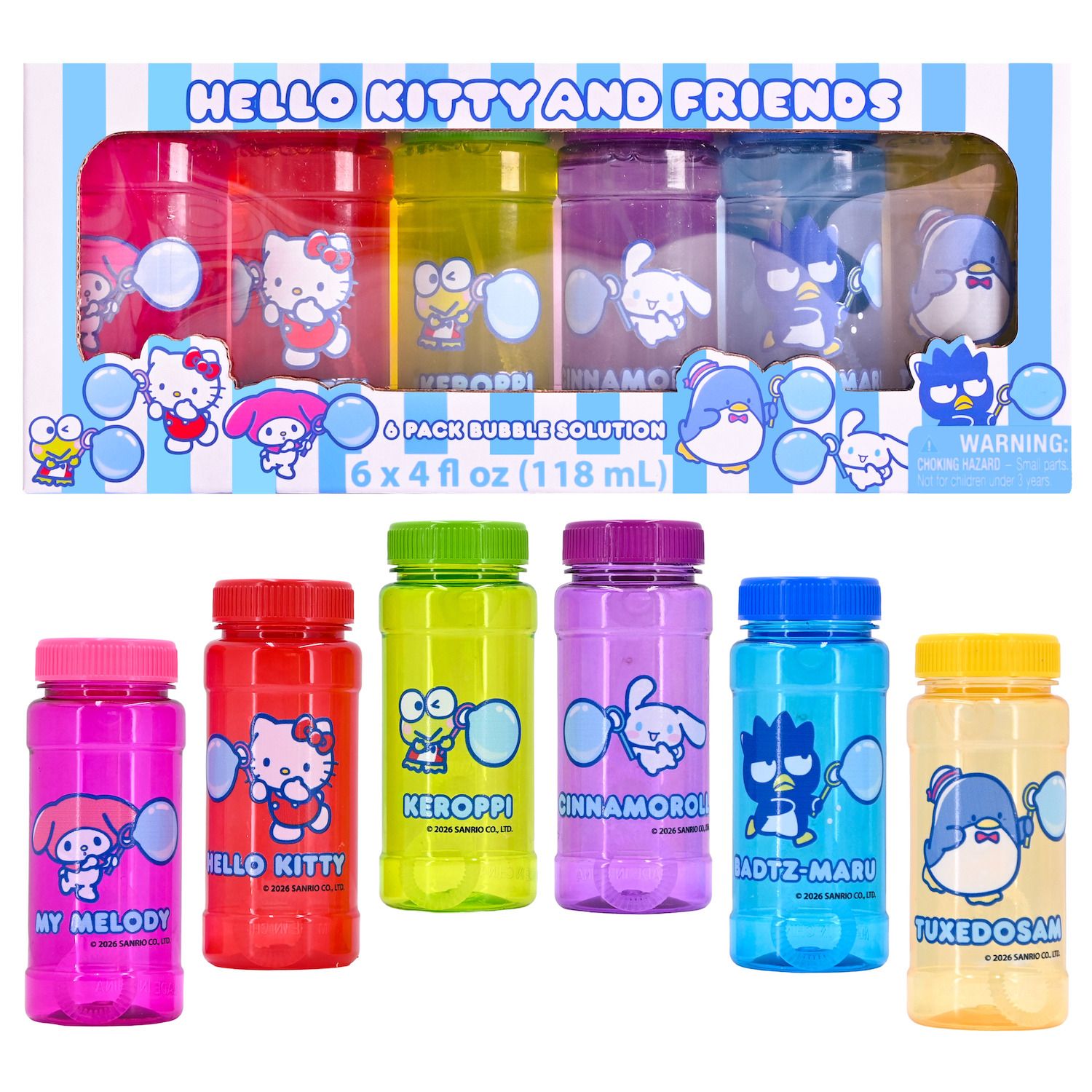 Детские игрушки Sunny Days Entertainment Hello Kitty 6-Pack Bubble Bottles 4oz.
