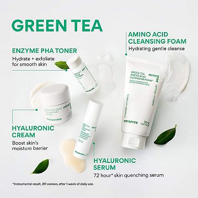Green Tea Korean Hydration Heroes Set with Hyaluronic Acid