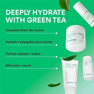 Green Tea Korean Hydration Heroes Set with Hyaluronic Acid