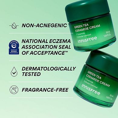 Green Tea Ceramide Cream for Redness & Barrier Repair