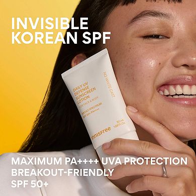 Daily UV Invisible Korean Sunscreen Lotion SPF 50+ PA++++ for Face & Body