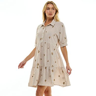 Women's Figueroa & Flower Embroidered Peasant Dress