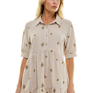 Women's Figueroa & Flower Embroidered Peasant Dress