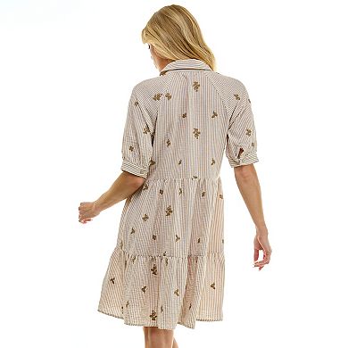 Women's Figueroa & Flower Embroidered Peasant Dress