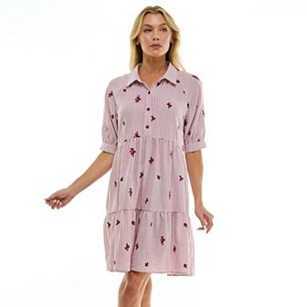 Women's Figueroa & Flower Embroidered Peasant Dress