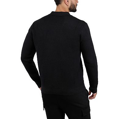 Men's Long Sleeve Botton Down Sweater Shirt With Chest Pockets