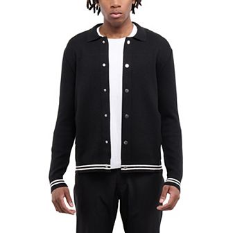 Men's Long Sleeve Button Down Sweater Shirt Jacket