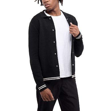 Men's Long Sleeve Button Down Sweater Shirt Jacket