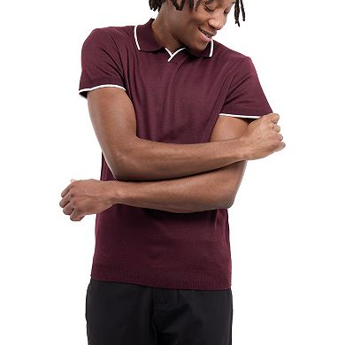 Men’s Johnny Collar Short Sleeve Sweater Polo