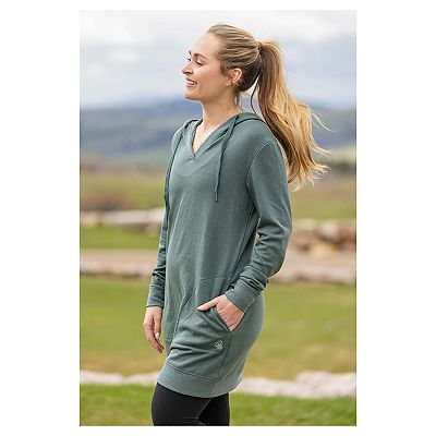 open lace back dress Marcella | Tompkins Long Sleeve Sweatshirt Dress in Espresso | Women's Size Large | Midweight French Terry