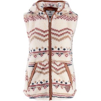 Women's Legendary Whitetails Fuzzy Hide Fleece Hooded Vest