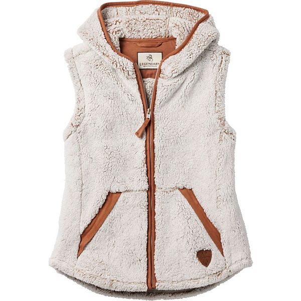 Women's Legendary Whitetails Fuzzy Hide Fleece Hooded Vest