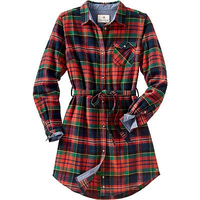 open lace back dress Buffalo Plaid Prairie Shirt Dress