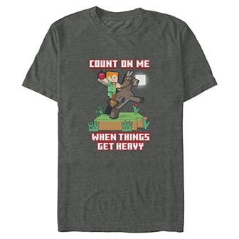 Big & Tall Minecraft Count On Me Graphic Tee