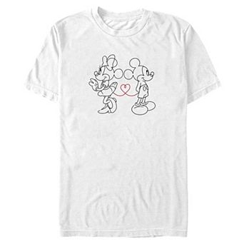 Big & Tall Disney's Minnie And Mickey Heart Graphic Tee