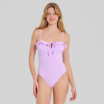 Juniors' Ninety-Nine° Ruffle One-Piece Swimsuit