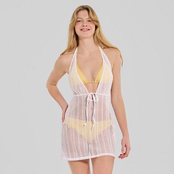 Juniors' Ninety-Nine° Sunkissed Crochet Coverup Dress