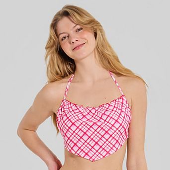 Juniors' Ninety-Nine° Halter Scarf Swim Top