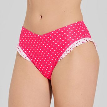 Juniors' Ninety-Nine° Micro Ruffle High Waist Swim Bottoms