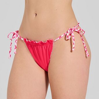 Juniors' Ninety-Nine° Reversible Tunnel Side Tie Swim Bottoms