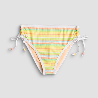 Juniors' Ninety-Nine° Side Tie Adjustable High Waist Swim Bottoms