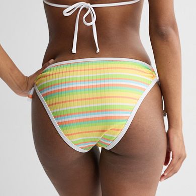 Juniors' Ninety-Nine° Side Tie Adjustable High Waist Swim Bottoms