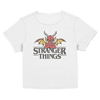 Juniors' Stranger Things Devil Logo Graphic Tee