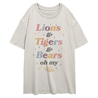 Juniors' The Wizard Of Oz Lions & Tigers & Bears Graphic Tee