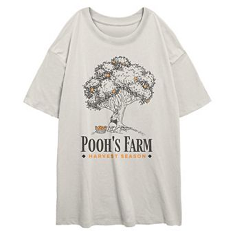 Juniors' Disney’s Pooh's Farm Harvest Season Graphic Tee