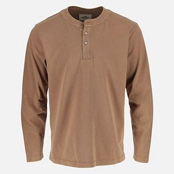 Men's Heavyweight Vintage Wash Long Sleeve Henley