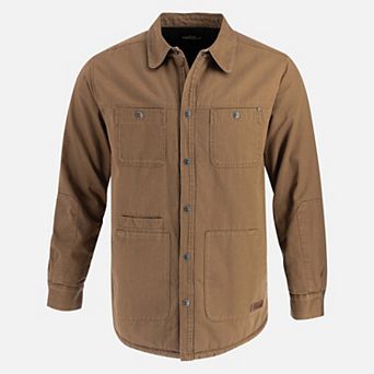 Men's Crafted Herringbone Utility Shirt Jacket