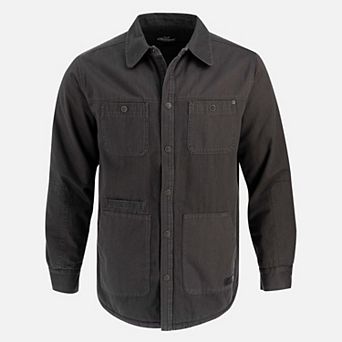 Men's Crafted Herringbone Utility Shirt Jacket