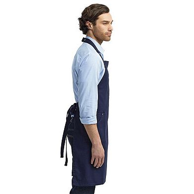 Artisan Collection by Reprime Cotton Chino Bib Apron with Pocket