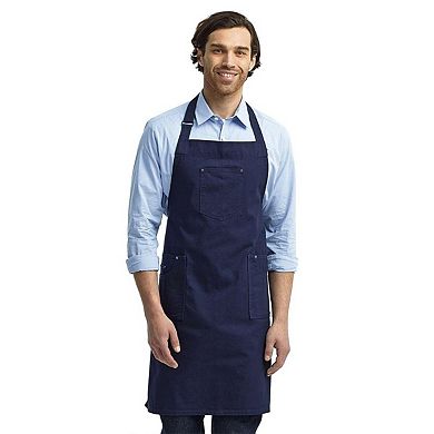 Artisan Collection by Reprime Cotton Chino Bib Apron with Pocket