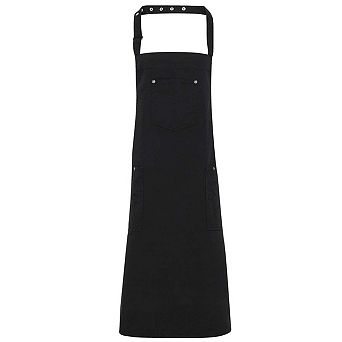 Artisan Collection by Reprime Cotton Chino Bib Apron with Pocket