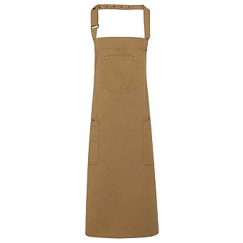 Artisan Collection by Reprime Cotton Chino Bib Apron with Pocket