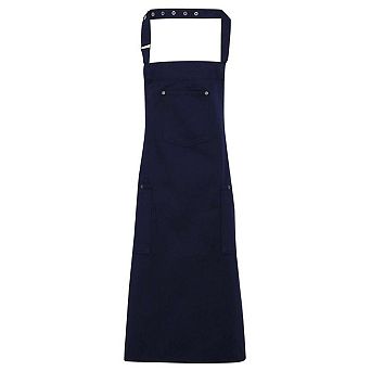 Artisan Collection by Reprime Cotton Chino Bib Apron with Pocket