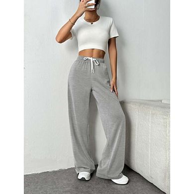 Womens Sweat Pants for High Waisted Baggy Sweatpants Casual Drawstring Workout Pants with Pockets