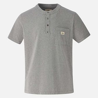 Men's Pocket Henley Vintage Wash Short Sleeve Shirt