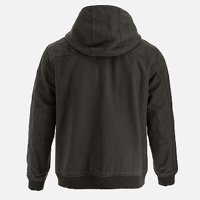 Men's Heritage Stone Washed Canvas Hooded Bomber Jacket