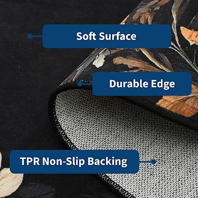 Christmas Reindeer Journey Print Non-Slip Rubber Backing Indoor Area Rug Holiday Home Decor