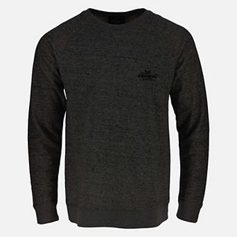 Men's Space Dye Raglan Long Sleeve Crewneck Pullover Shirt