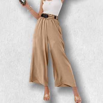 Women's High Waisted Wide Leg Jeans, Tummy Control Flattering Straight Leg Baggy Denim Pants