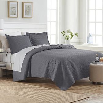 Dan River 3 pc Basket Pinsonic 1 quilt 2 shams