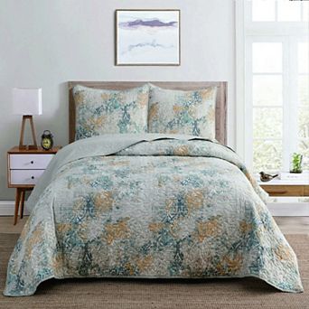 Dan River Reversible Printed Quilt Set (3 Piece)